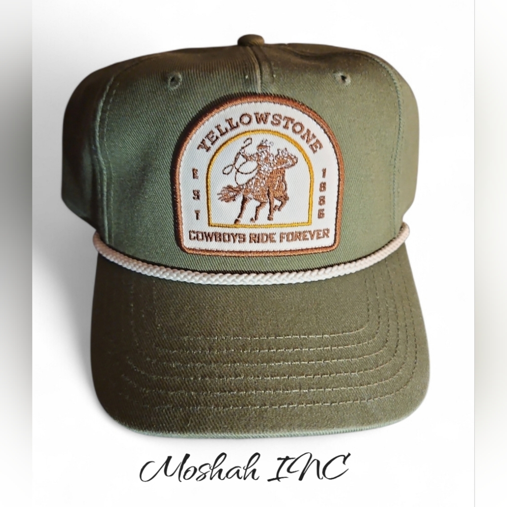 Yellowstone Official Rope Hat Cap Patch Logo Cowboys Ride Forever